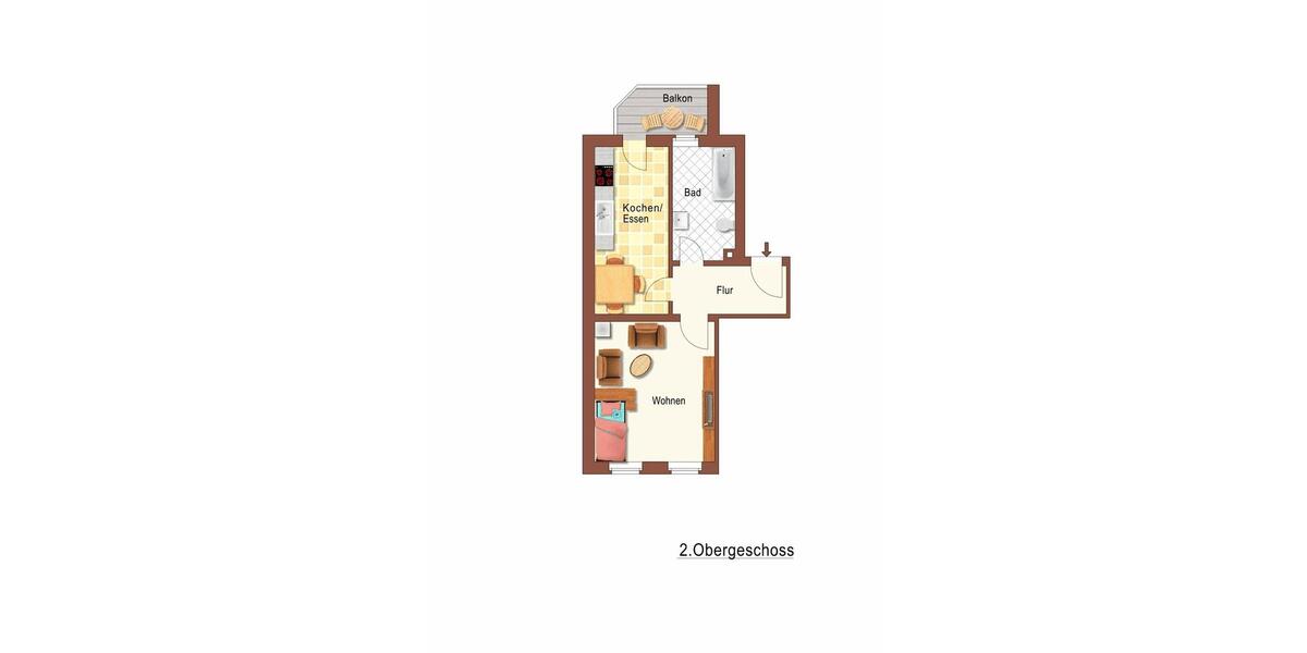 Etagenwohnung Wurzen - 1 Zimmer, 47 m&sup2;, 349&euro; | Angebot:26424138