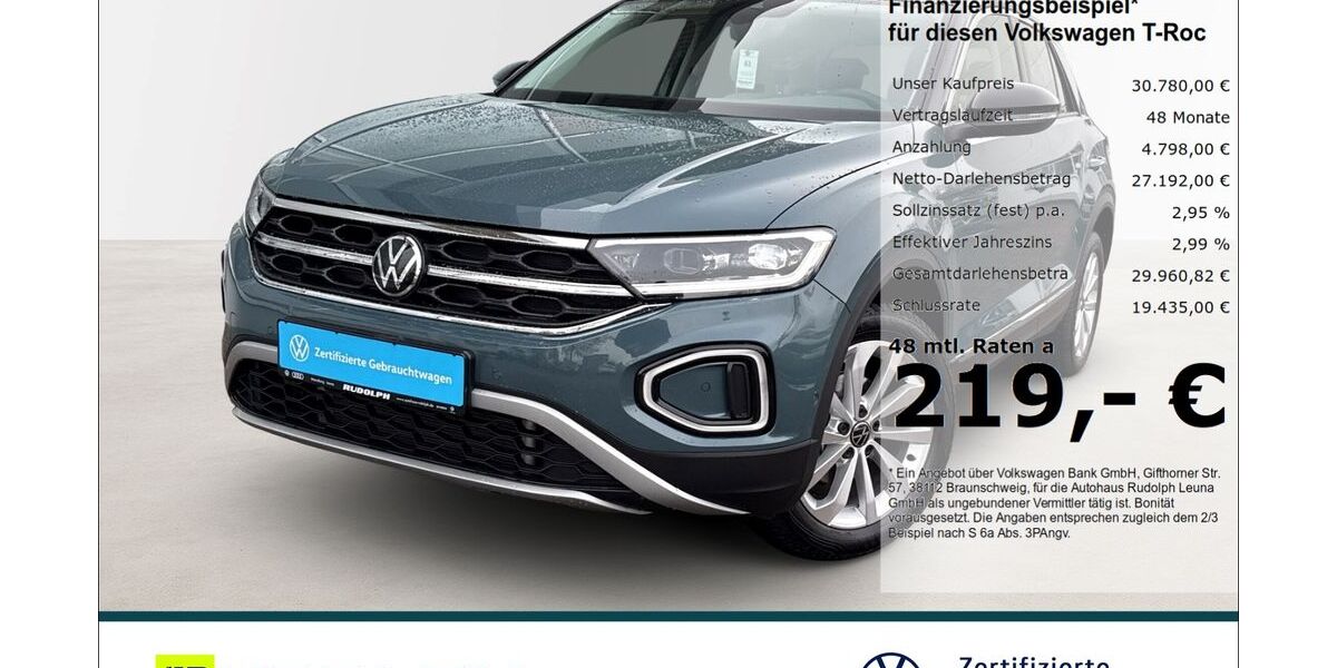 VW T-Roc 7.200 km 30.780 &euro; Leuna 06237