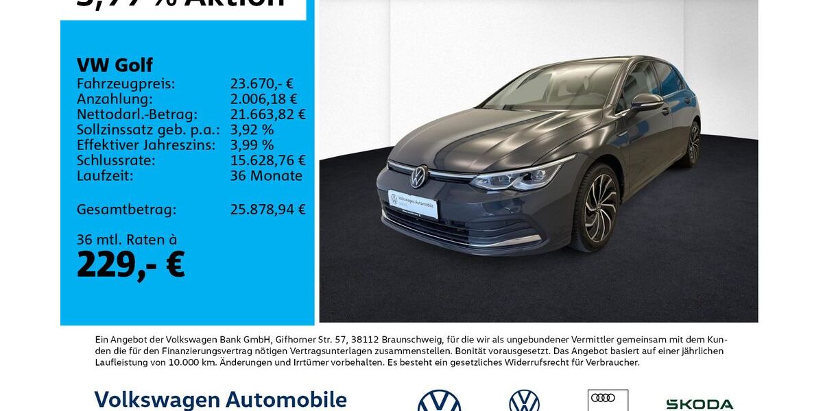 VW Golf 38.485 km 23.170 &euro; Leipzig 04277