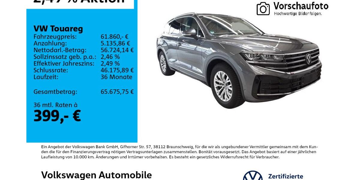 VW Touareg 14.520 km 61.860 &euro; Leipzig 04178