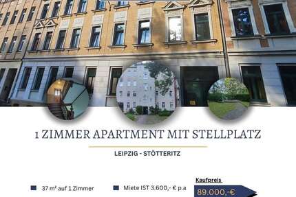 Wohnung Leipzig / Stötteritz Stötteritz - 1 Zimmer, 37 m&sup2;, 89.000&euro; | Angebot:27263473