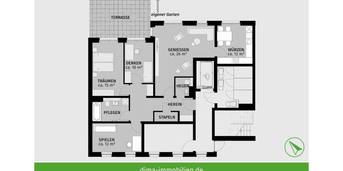 Erdgeschoßwohnung Leipzig Altwest - 4 Zimmer, 110 m&sup2;, 1.600&euro; | Angebot:25753369