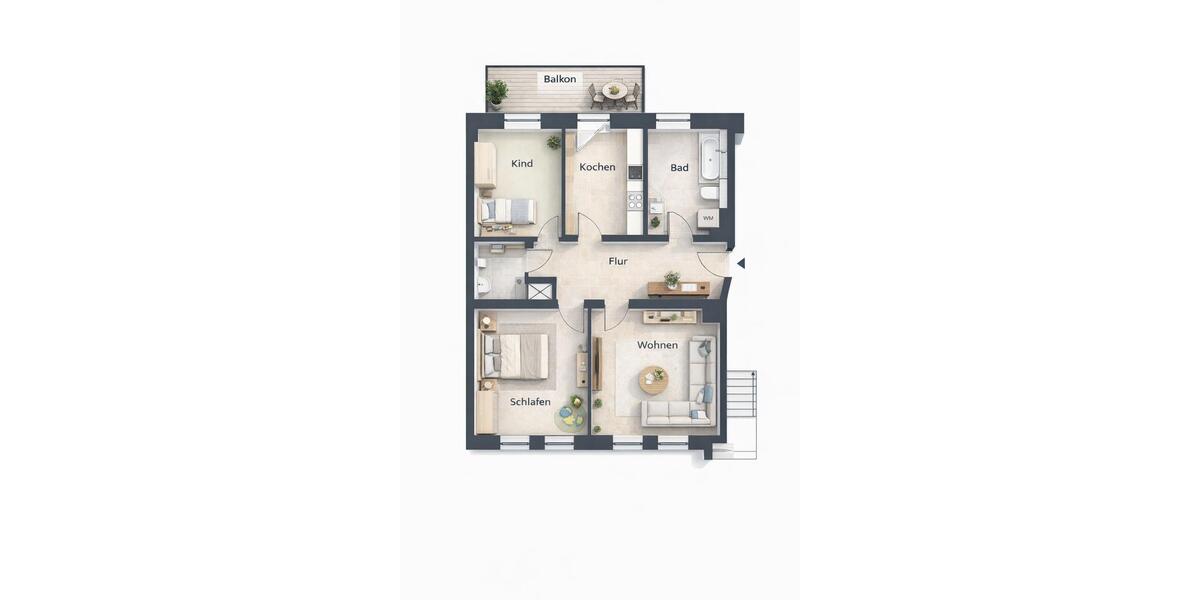 Etagenwohnung Leipzig Nord - 3 Zimmer, 86 m&sup2;, 1.249&euro; | Angebot:25324481
