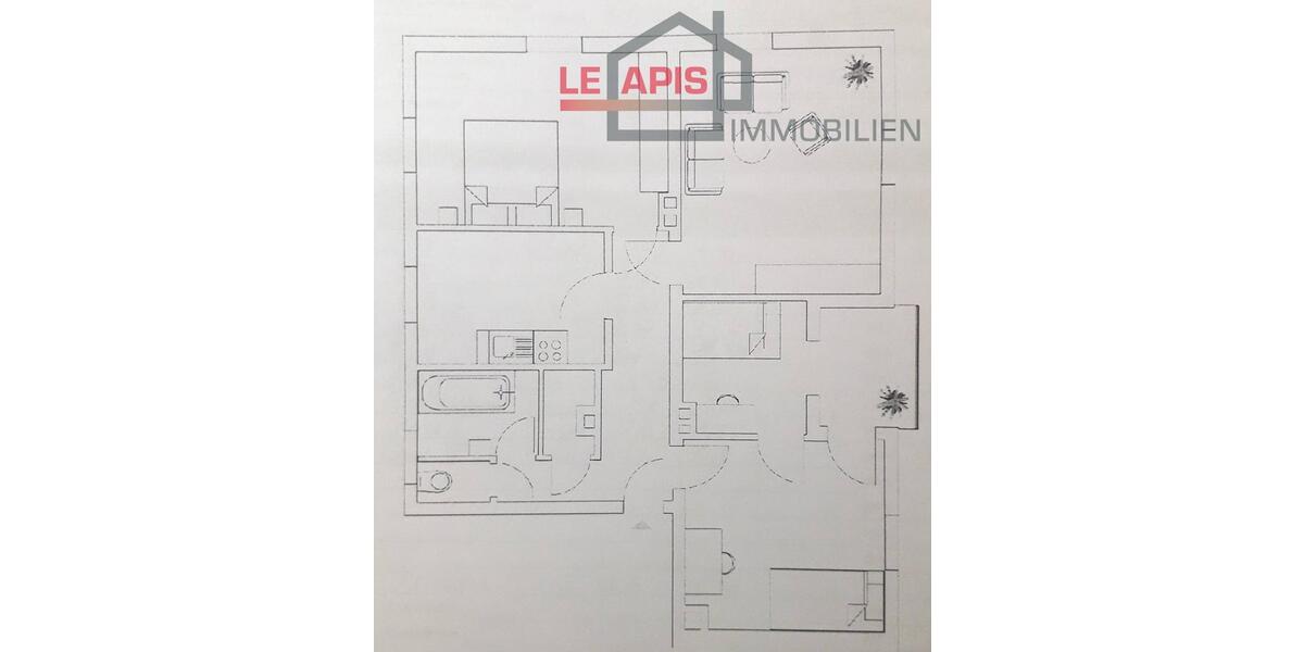 Etagenwohnung Böhlen - 3.5 Zimmer, 75 m&sup2;, 638&euro; | Angebot:26060661