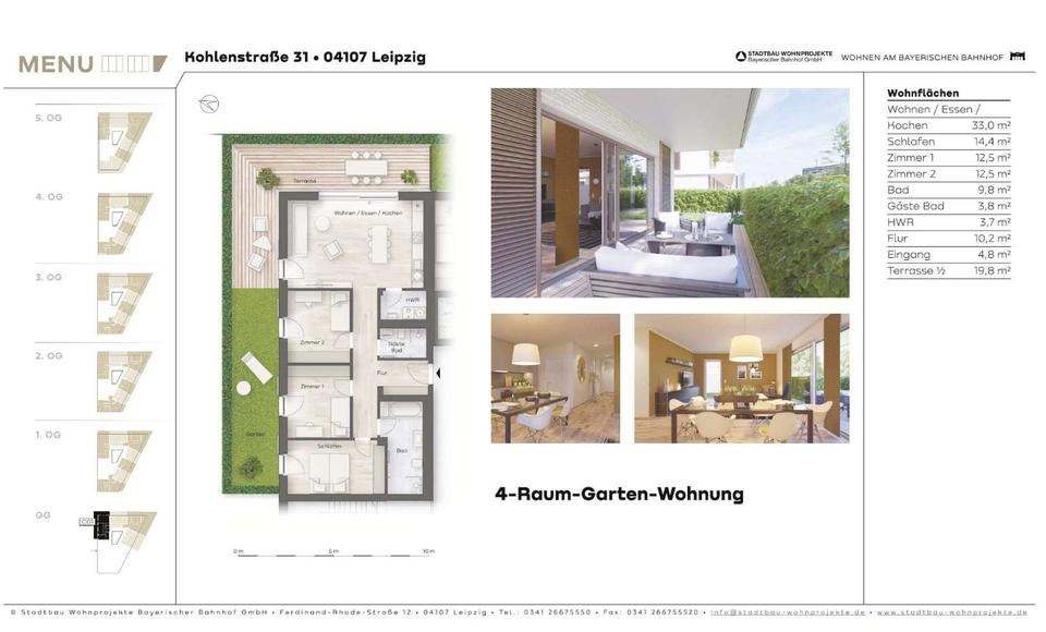 Erdgeschoßwohnung Leipzig Mitte - 4 Zimmer, 125 m&sup2;, 2.047&euro; | Angebot:26145511