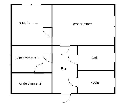 Etagenwohnung Borna - 3 Zimmer, 66 m&sup2;, 450&euro; | Angebot:26340978