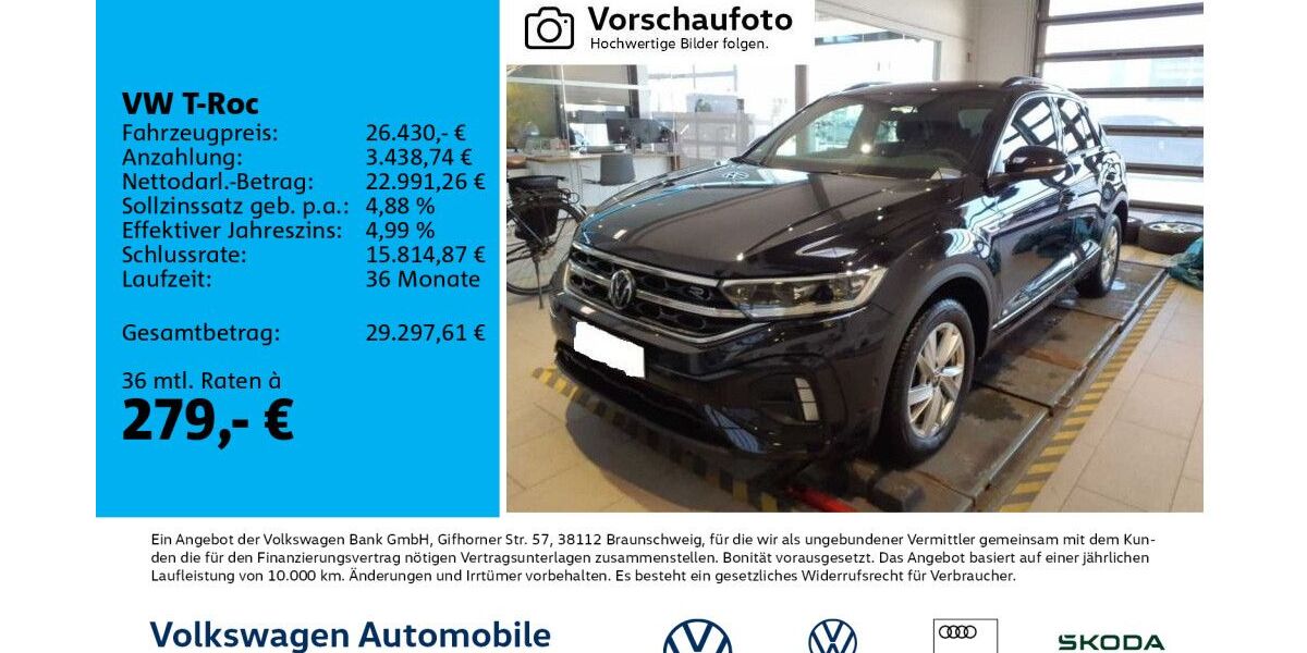 VW T-Roc 35.222 km 26.430 &euro; Leipzig 04277