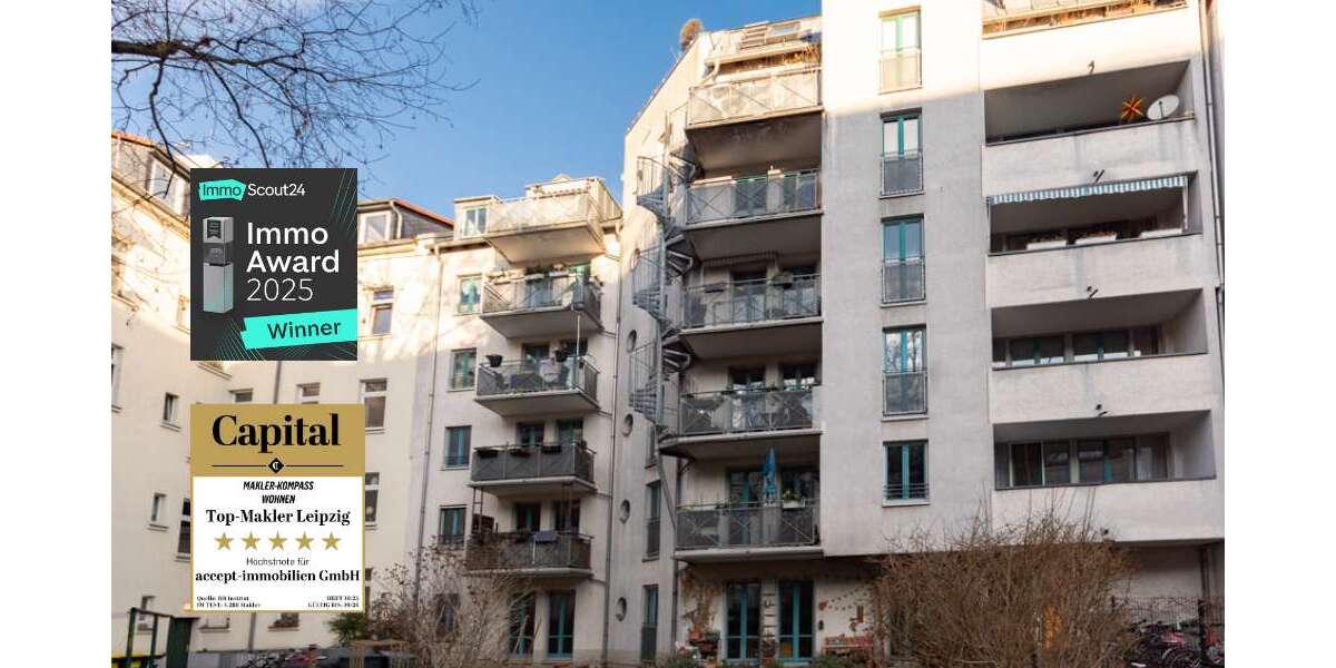 Etagenwohnung Leipzig Altwest - 2 Zimmer, 61 m&sup2;, 199.000&euro; | Angebot:26142183