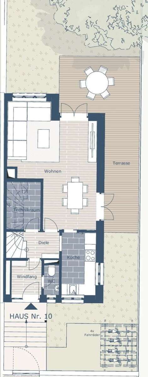 Exklusiv Doppelhaushälfte über 3 Etagen mit Terrasse und Garten 5 zimmer