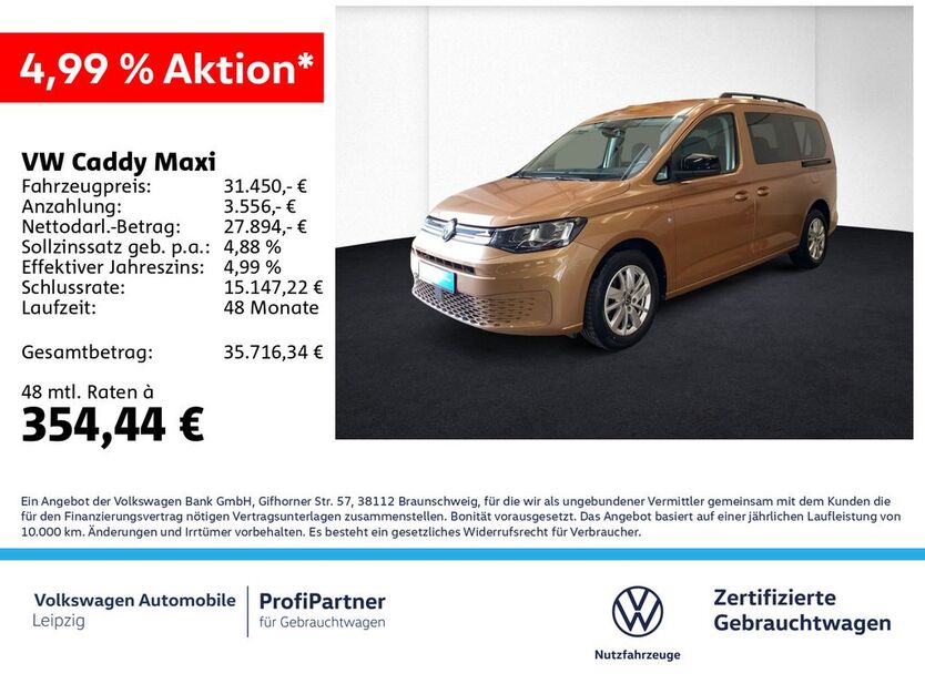 VW Caddy Maxi 37.946 km 30.880 € Leipzig 04178