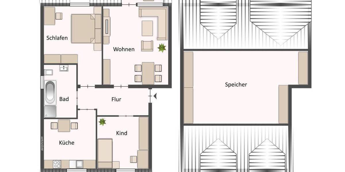 Etagenwohnung Leuna Günthersdorf - 3 Zimmer, 73 m&sup2;, 125.000&euro; | Angebot:26499790