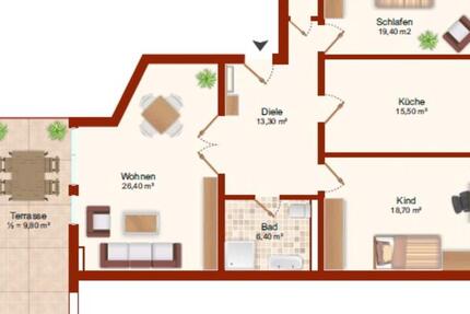 Wohnung Leipzig Süd - 3 Zimmer, 110 m&sup2;, 395.000&euro; | Angebot:25324591