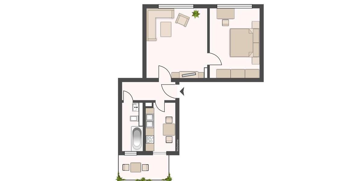 Etagenwohnung Leipzig Nord - 2 Zimmer, 51 m&sup2;, 739&euro; | Angebot:26382759