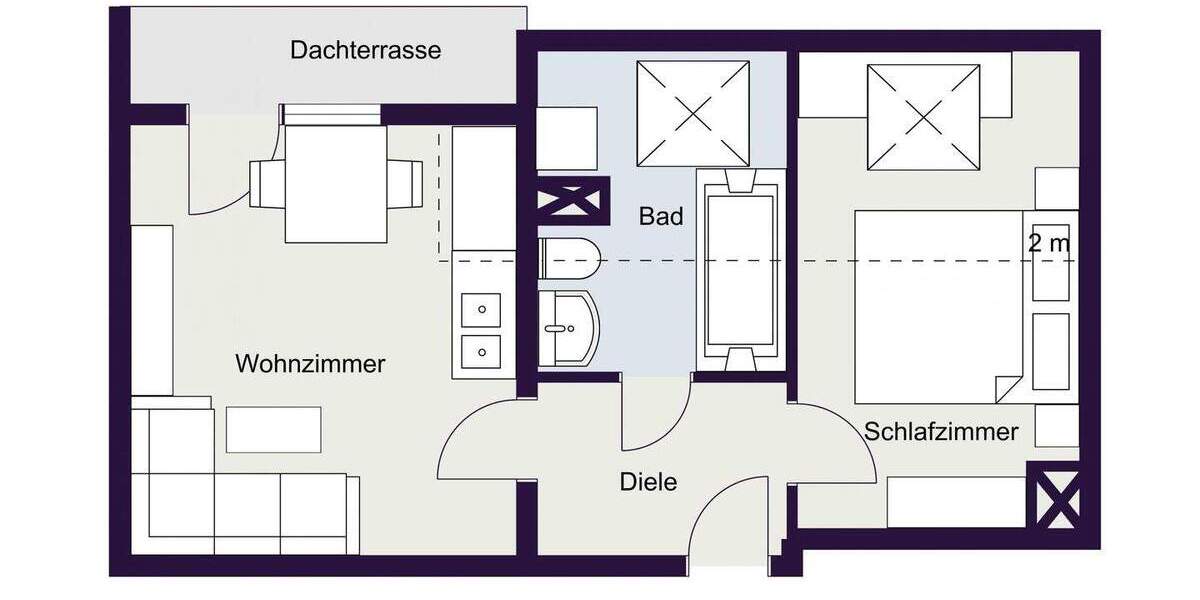Etagenwohnung Leipzig Wiederitzsch - 2 Zimmer, 38 m&sup2;, 109.000&euro; | Angebot:25156616