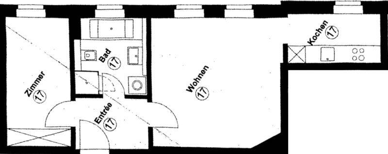 Etagenwohnung Leipzig Gohlis-Süd - 2 Zimmer, 46 m&sup2;, 645&euro; | Angebot:26892921