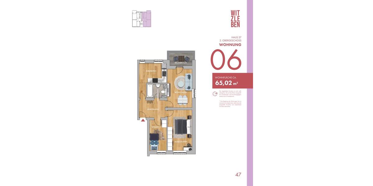 Etagenwohnung Leipzig Nord - 3 Zimmer, 65 m&sup2;, 826&euro; | Angebot:26639936