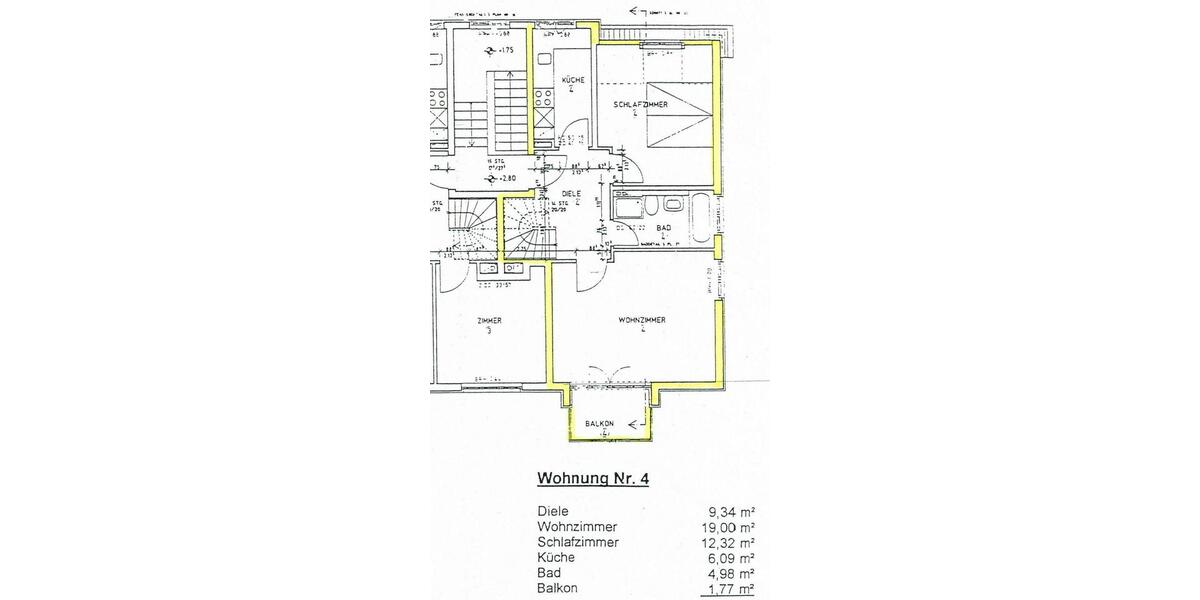 Etagenwohnung Leuna - 3 Zimmer, 80 m&sup2;, 556&euro; | Angebot:25988227