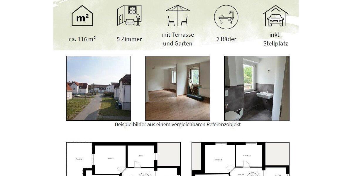 Etagenwohnung Trebsen/Mulde Mulde - 5 Zimmer, 115 m&sup2;, 9&euro; | Angebot:26057027