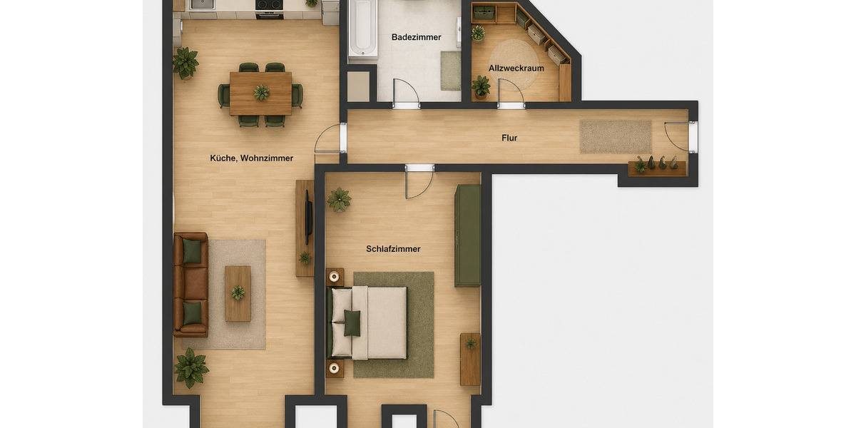 Etagenwohnung Leipzig Anger-Crottendorf - 2 Zimmer, 73 m&sup2;, 170.000&euro; | Angebot:26487259