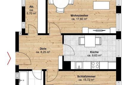 Neu renovierte 2,5-Raum-Wohnung an der Muldental-Klinik 2 zimmer