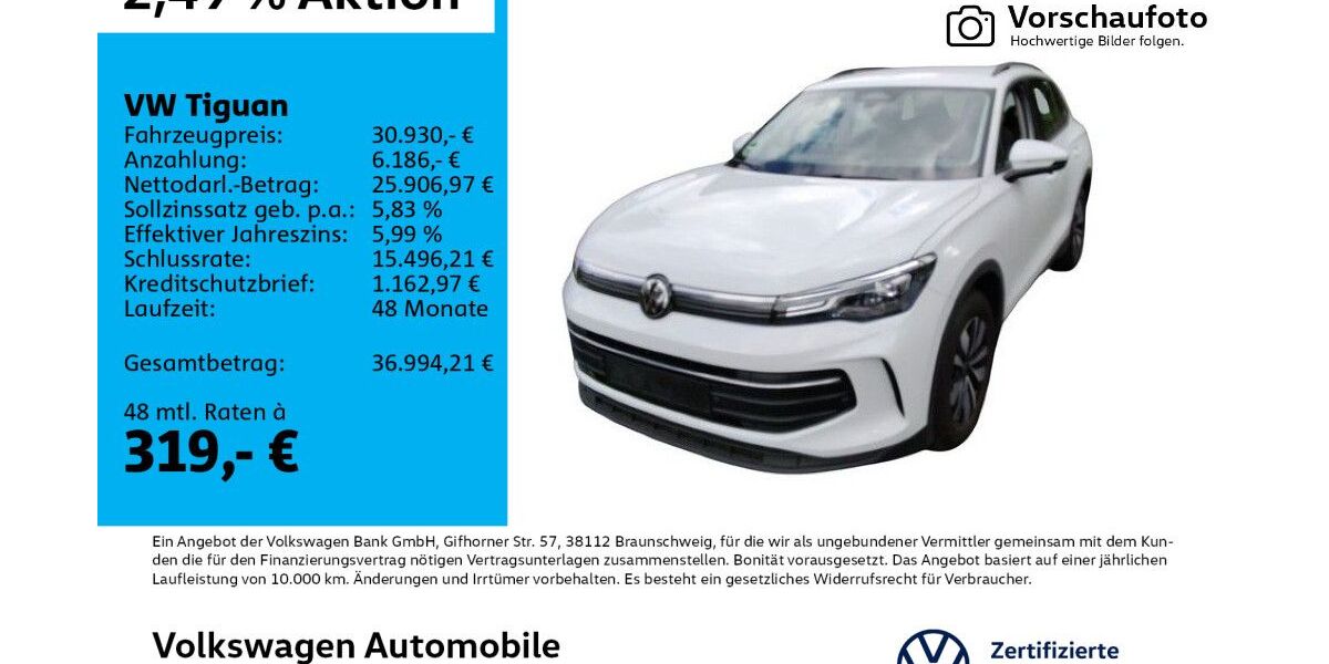 VW Tiguan 8.241 km 30.930 &euro; Leipzig 04277