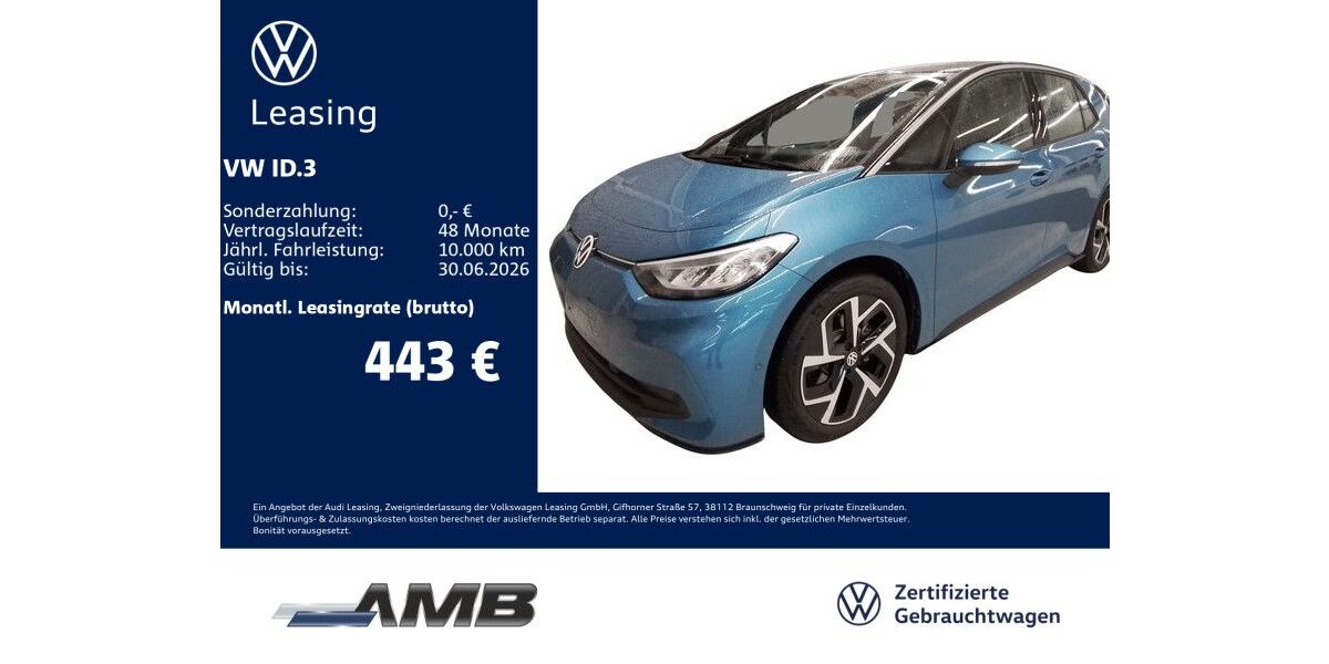 VW ID.3 3.130 km 32.680 &euro; Borna 04552