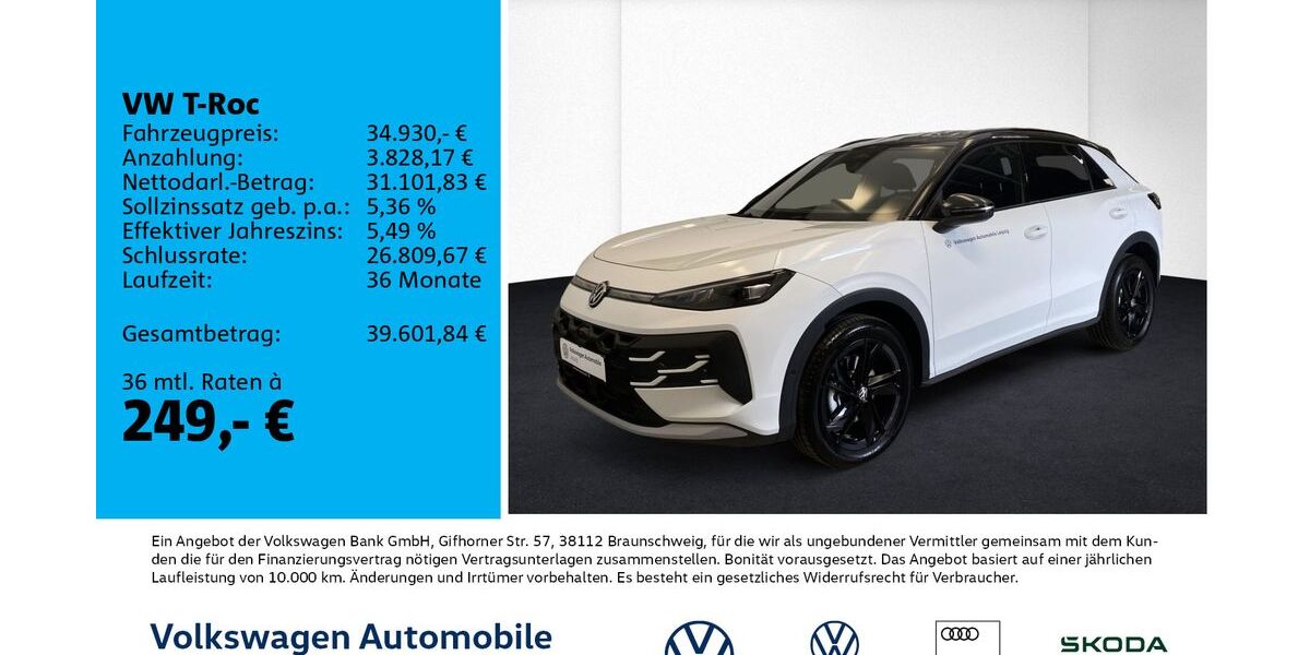 VW T-Roc 7.500 km 34.430 &euro; Leipzig 04178
