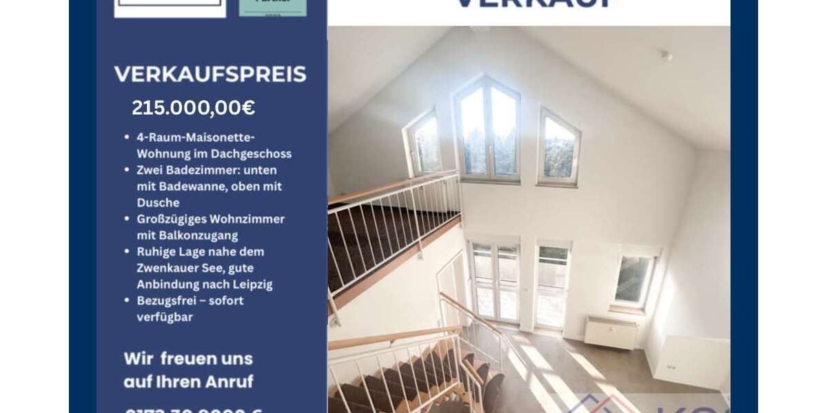 Wohnung zum Kaufen in Zwenkau 215.000 € 82 m² 4 zimmer