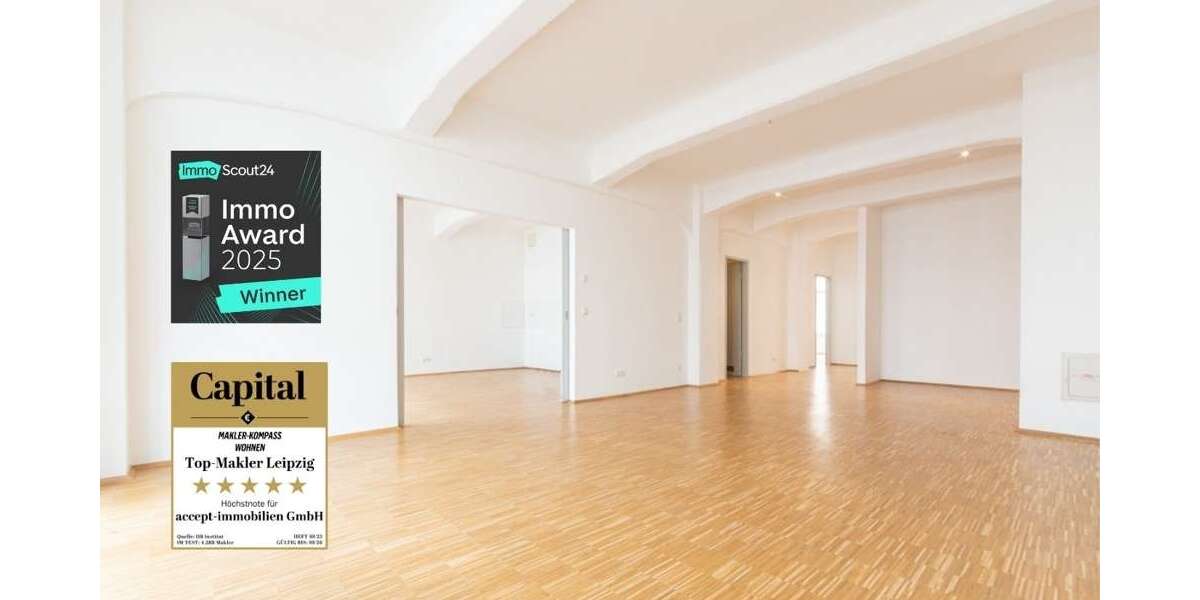 Etagenwohnung Leipzig Mitte - 3 Zimmer, 142 m&sup2;, 499.000&euro; | Angebot:27156447