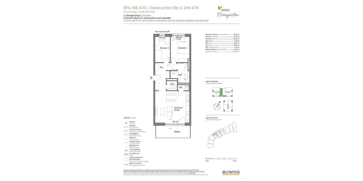 Etagenwohnung Naunhof - 3 Zimmer, 80 m&sup2;, 399.000&euro; | Angebot:23328365