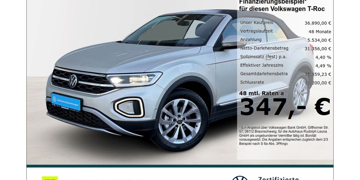 VW T-Roc 7.200 km 34.970 &euro; Leuna 06237