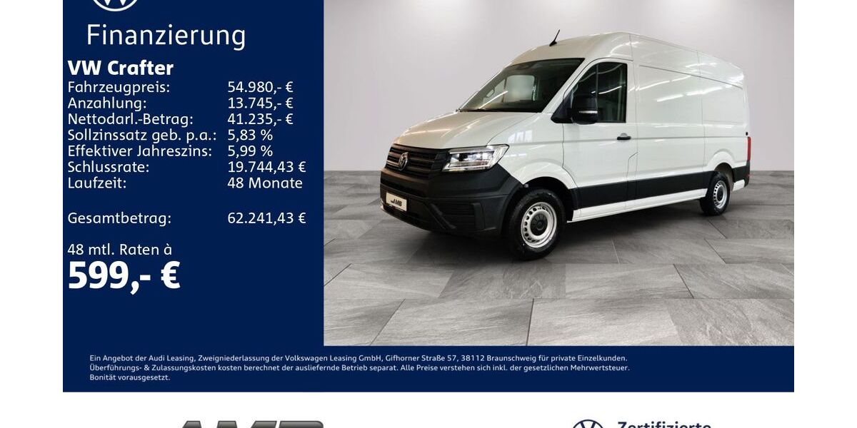 VW Crafter 3.500 km 52.950 &euro; Borna 04552